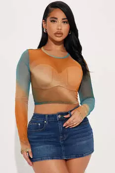 Топ Fashion Nova JK16884, оранжевый