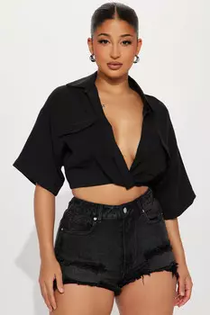 Топ Fashion Nova JOFZESHHM012, черный