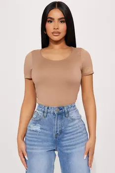 Топ Fashion Nova JT50206, серо-коричневый