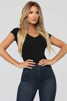 Топ Fashion Nova RT1010V, черный