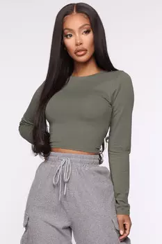 Топ Fashion Nova RT32675LS, оливковый