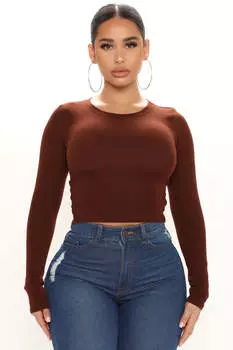Топ Fashion Nova RT32675LS, шоколад