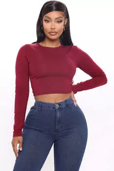Топ Fashion Nova RT32675LS, вино
