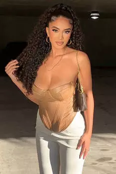 Топ Fashion Nova ST5331T, мокко