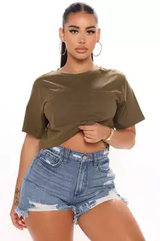 Топ Fashion Nova ZDCJ100, оливковый