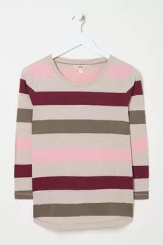 Топ Fatface с рукавом 3/4 Fat Face, мультиколор