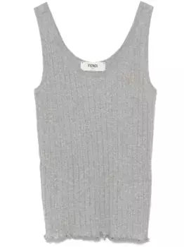 Топ Fendi Roma без рукавов, серый