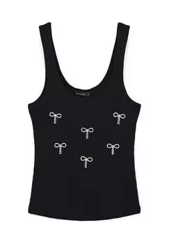 Топ FIOCCHI STRASS Calliope, черный