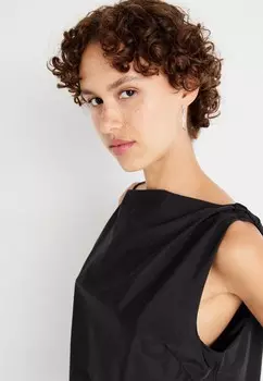 Топ FITTED BOATNECK DRAPE Weekday, черный