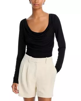 Топ Five to Seven Cherise со сборками Cinq Sept, черный