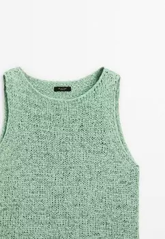 Топ FLECKED Massimo Dutti, бирюзовый