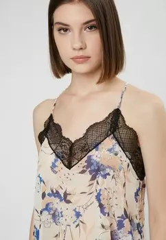 Топ FLORAL INFLUENCER, бежевый