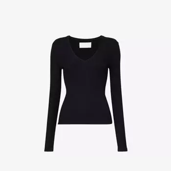 Топ Florence с V-образным вырезом из органического хлопка Citizens Of Humanity, черный