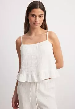 Топ FLOUNCE NA-KD, белый