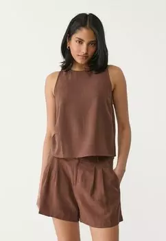 Топ FLOWING RACERBACK - Blouse Stradivarius, темно-коричневый