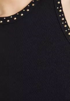Топ FOIL TANK STUD TRIM DKNY, черный