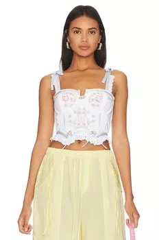 Топ For Love & Lemons Patricia Crop, белый