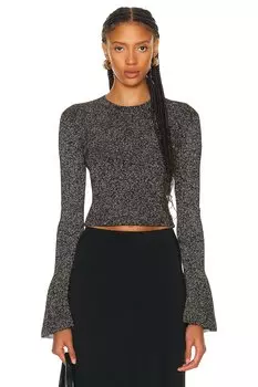 Топ Frame Godet Lurex, черный