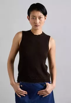 Топ FRAME, коричневый Pointelle Sleeveless