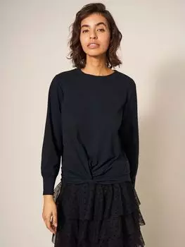 Топ Frankie Twist спереди White Stuff, древесный уголь