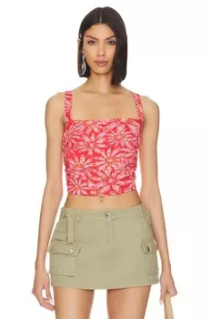 Топ Free People All Tied Up, цвет Red Combo