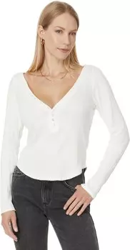 Топ Free People Coffee Chat Long Sleeve, цвет Sugar Swizzle