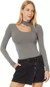 Топ Free People Cut It Out Smls Long Sleeve, цвет Mulled Basil