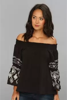 Топ Free People Ethereal Daze Acapulco Top, черный