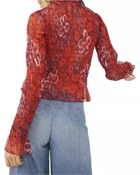 Топ Free People Hello There Top, цвет Maroon Combo