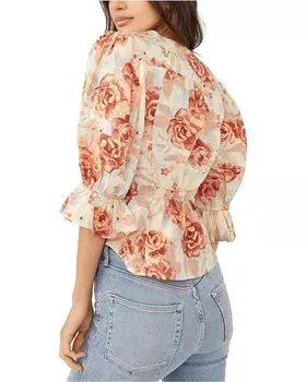 Топ Free People I Found You Printed Top, слоновая кость