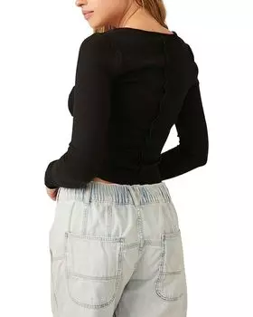 Топ Free People Keep It Basic Layering Top, черный