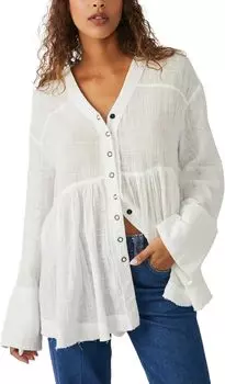 Топ Free People Miles Away Babydoll, белый