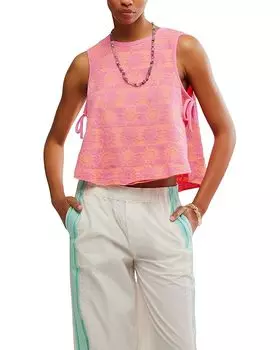Топ Free People Towel Terry Top, цвет Pink Combo