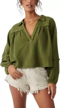 Топ Free People Yucca Double Cloth, цвет Avocado Tree