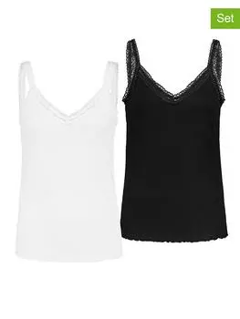 Топ Fresh Made, черный/белый