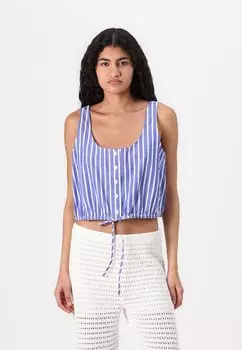 Топ FRONT CINCHED - Blouse GAP, синий