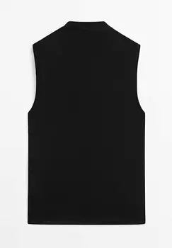 Топ FUNNEL NECK Massimo Dutti, черный