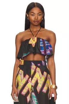 Топ Ganni Cropped Strap, цвет Phantom