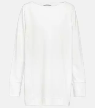 Топ Garibo из смесового хлопкового джерси MAX MARA, белый