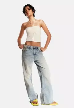 Топ GATHERED Bershka, белый