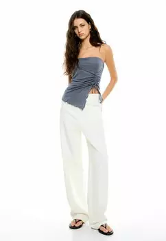 Топ GATHERED Bershka, серый