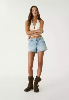 Топ GATHERED HALTER Stradivarius, бежевый