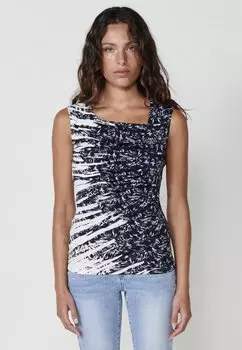 Топ GATHERED PRINT Koroshi, белый