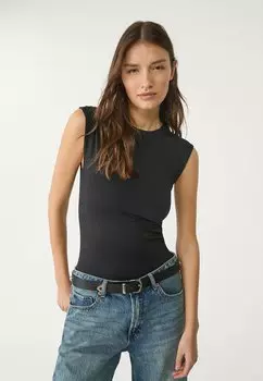 Топ GATHERED Stradivarius, черный