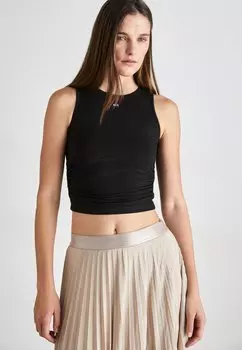 Топ GATHERING TANK Tommy Jeans, черный