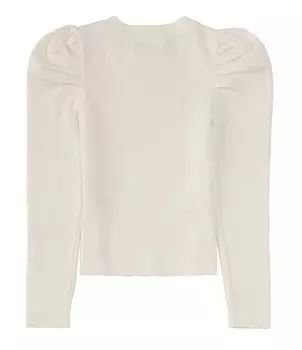 Топ GB Little Girls 2T-6X со сборками и длинными рукавами, белый