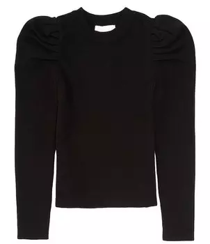 Топ GB Little Girls 2T-6X со сборками и длинными рукавами, черный