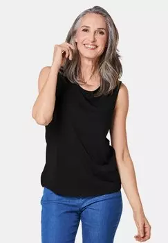 Топ GEPFLEGTES IN FORMSTABILER WARE - Blouse GOLDNER, черный