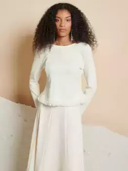 Топ GHOSPELL Kimberley Knit, кремовый