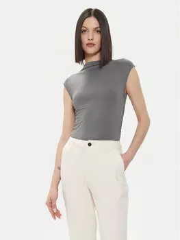 Топ Gina Tricot, серый